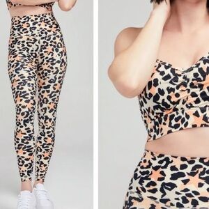 Wild Fox Star Leopard Print Women's Leggings S